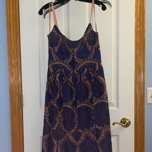 BCBG Spaghetti Strap Lace Dress